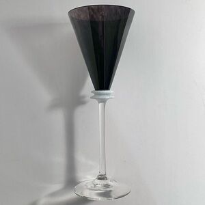 Guy Corrie UNION STREET Black & White WINE GLASS / 10 Inches / RARE DISCONTINUED